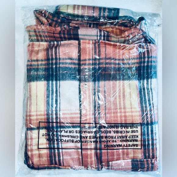 NWT ACOA COLLECTION BALBOA PLAID WOOL BLEND SHACKET - MAUVE💖MULTI, Sz.S, BNWTIB - Picture 6 of 8